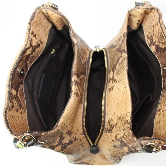 COACH Phoebe Python Snakeskin Embossed Leather Limited Edition Shoulder Bag - Picture 4 of 15